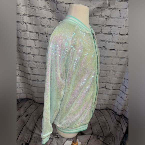 Disney Princess Girls Little Mermaid Ariel Iridescent Sequin Jacket - Picture 3 of 15